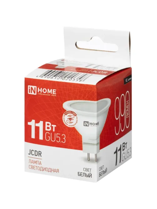 Лампа светодиодная LED-JCDR-VC 11Вт 230В GU5.3 4000К IN HOME