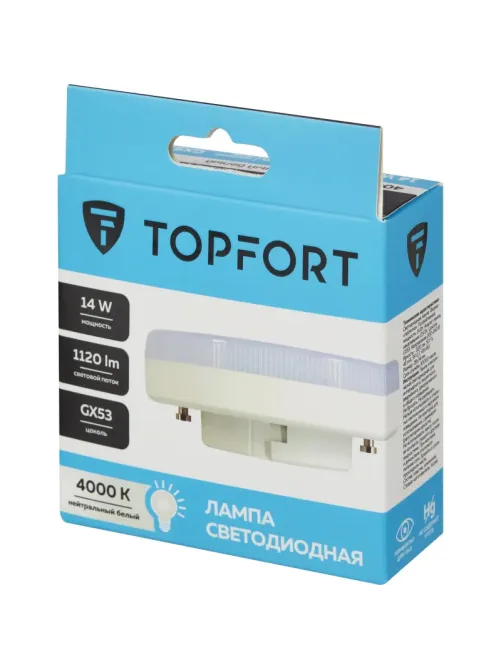 Лампа светодиодная Topfort GX53 14W 4000K