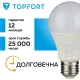 Лампа светодиодная Topfort E27 15W 4000K груша