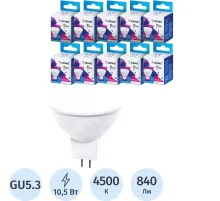 Лампа светодиодная КОСМОС JCDR 10.5W GU5.3 4500K 10шт/уп LED10.5wJCDRC45_10