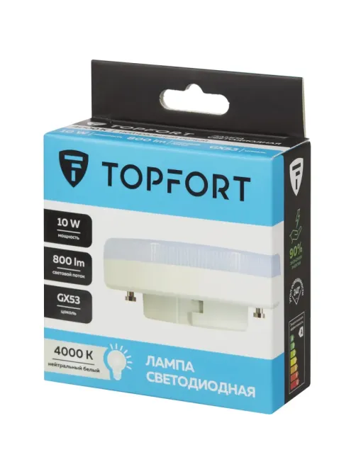 Лампа светодиодная Topfort GX53 10W 4000K
