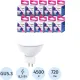 Лампа светодиодная КОСМОС JCDR 8.5W GU5.3 3000K 10шт/уп (LED8.5wJCDRC30_10)