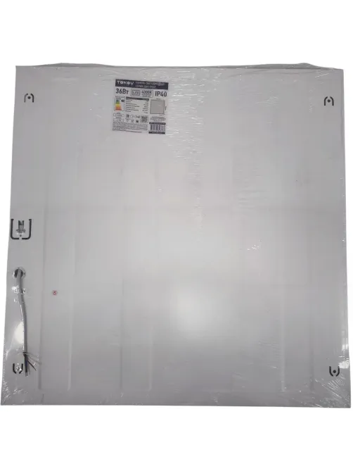 Светильник светодиодный ДВО 595х595х18 36Вт 6500К IP40 опал TOKOV ELECTRIC