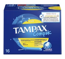 Тампоны женские гигиенические TAMPAX Compakс Regular Duo 16шт/уп