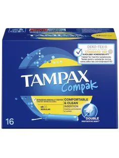 Тампоны женские гигиенические TAMPAX Compakс Regular Duo 16шт/уп