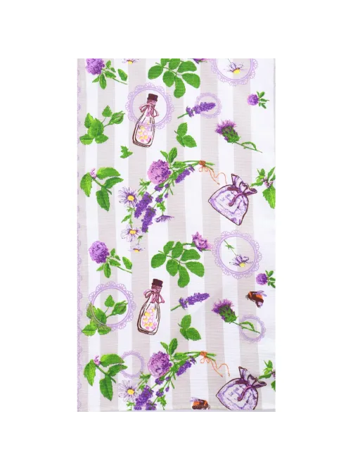 Полотенце кух. вафельное 35x60 160гр/м2, Лавандовое поле ассорти, 10 шт