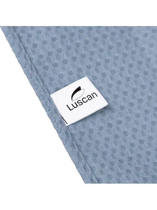 Полотенце вафельное Luscan 240 гр/м2, 40х70, яч7х7, серый, 3 шт/уп