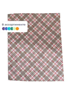 Полотенце кух. вафельное 45x60 160 гр/м2, Клетка ассорти, 10 шт