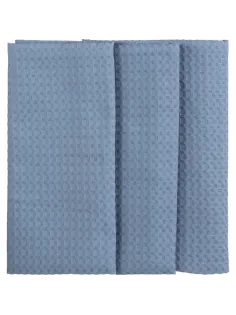 Полотенце вафельное Luscan 240 гр/м2, 40х70, яч7х7, серый, 3 шт/уп