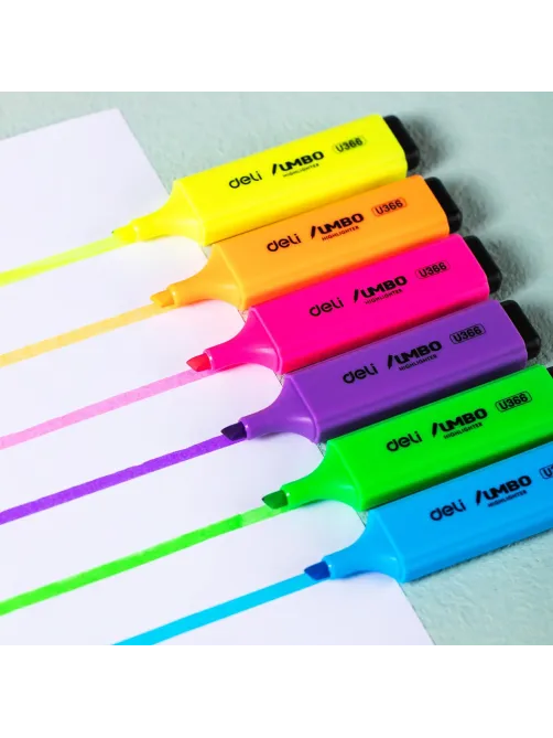 Набор текстовыделителей Deli Jumbo 1-5 мм 6 цветов EU366-MT