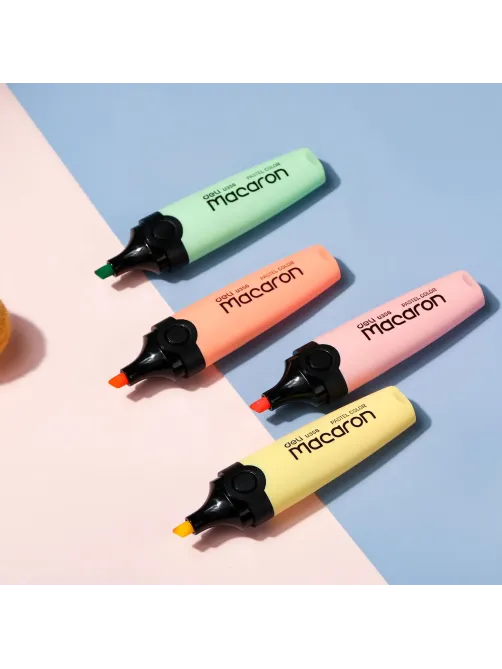 Набор текстовыделителей Deli Macaron 1-5 мм 4 цвета EU356-MT