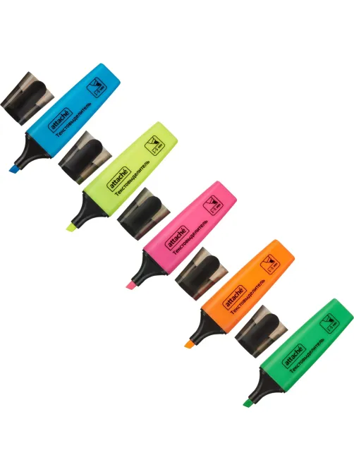 Набор текстовыделителей Attache Colored 1-5мм набор 5цв