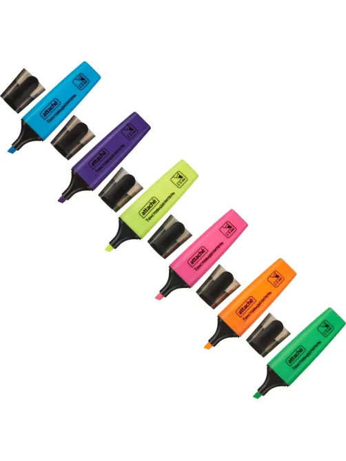 Набор текстовыделителей Attache Colored 1-5мм набор 6цв