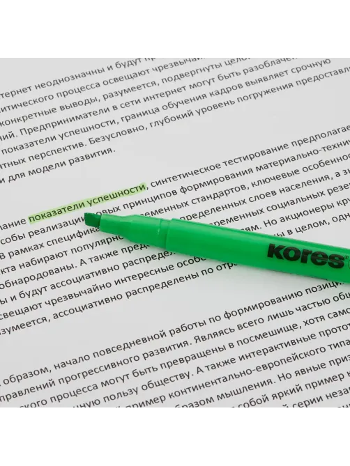 Набор текстовыделителей Kores 0,5-3,5 мм скош.након.наб.4цв.'36240