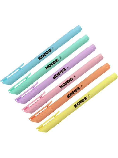 Набор текстовыделителей KORESHIGHLINER PASTEL6ц 1-4ммскош нак36246