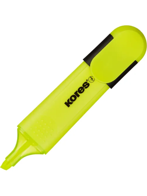 Маркер текстовыделитель Kores BRIGHT LINER PLUS, скош након, 0,5-5 мм, желт