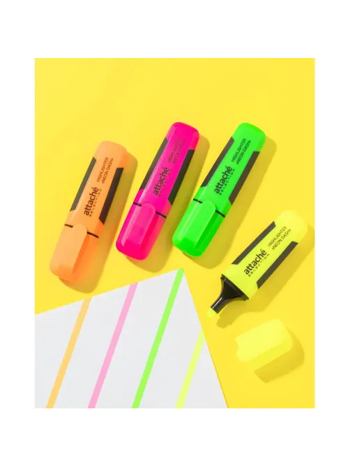 Набор текстовыделителей Attache Selection Neon Dash 1-5мм набор 4цв HL7010