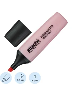 Маркер текстовыделитель Attache Selection Pastel 1-5 мм розовый