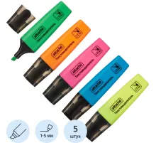 Набор текстовыделителей Attache Colored 1-5мм набор 5цв