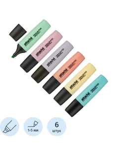 Набор текстовыделителей Attache Selection Pastel 1-5 мм 6 цветов