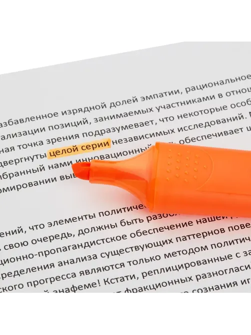 Маркер текстовыделитель Kores BRIGHT LINER PLUS, скош нак, 0.5-5 мм,оранж