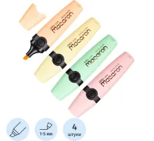 Набор текстовыделителей Deli Macaron 1-5 мм 4 цвета EU356-MT