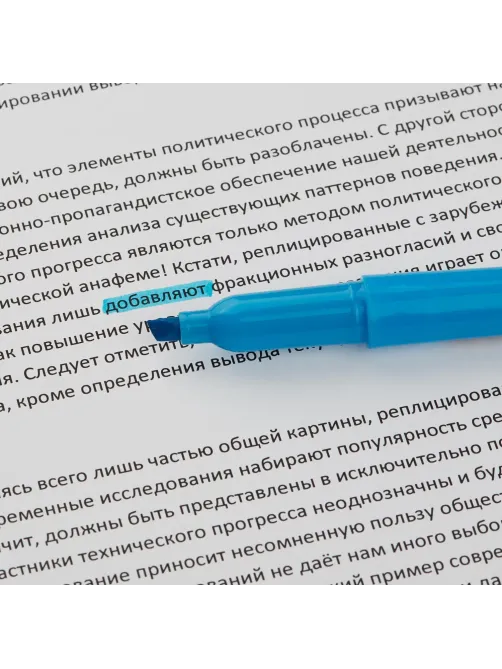 Маркер текстовыделитель голубой 1-3,9мм