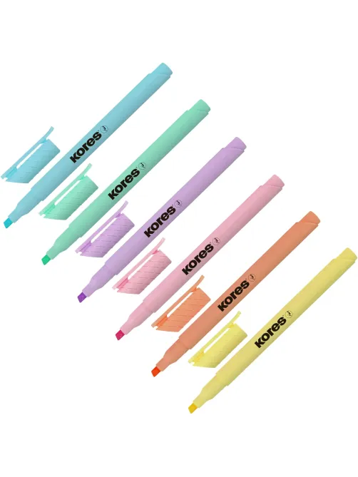 Набор текстовыделителей KORESHIGHLINER PASTEL6ц 1-4ммскош нак36246
