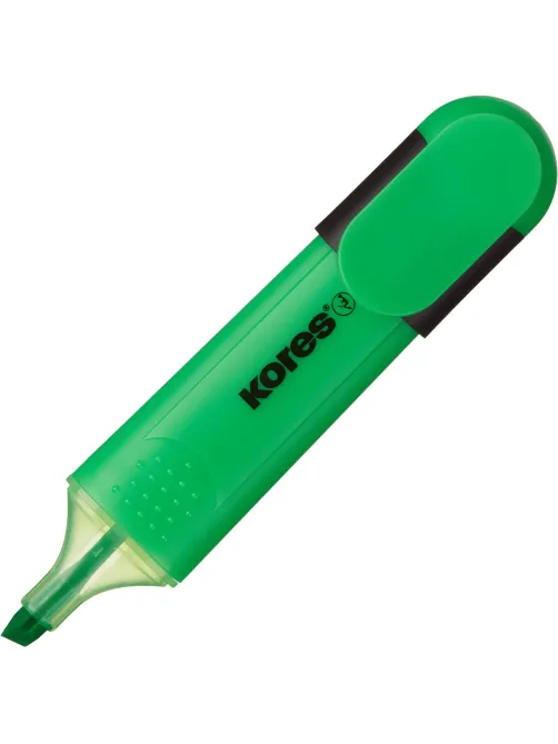 Маркер текстовыделитель Kores BRIGHT LINER PLUS, скош нак, 0.5-5 ммзелен