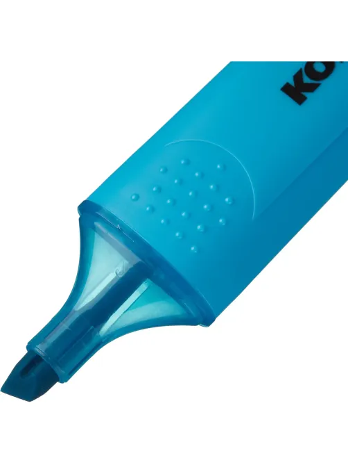 Маркер текстовыделитель Kores BRIGHT LINER PLUS, скош нак, 0.5-5 мм,синий