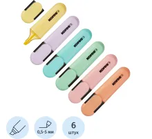 Набор текстовыделителей KORES BRIGHT LINER PLUS 6 цв, 36166