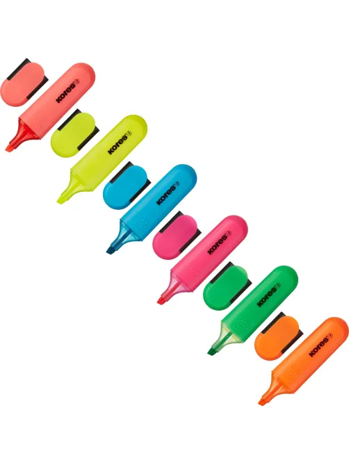 Набор текстовыделителей Kores BRIGHT LINER PLUS,ск нак,0,5-5мм,6цв