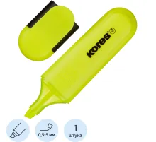 Маркер текстовыделитель Kores BRIGHT LINER PLUS, скош након, 0,5-5 мм, желт