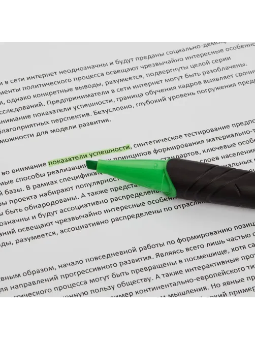Маркер текстовыделитель КОМУС HY2396 зеленый 1-4мм