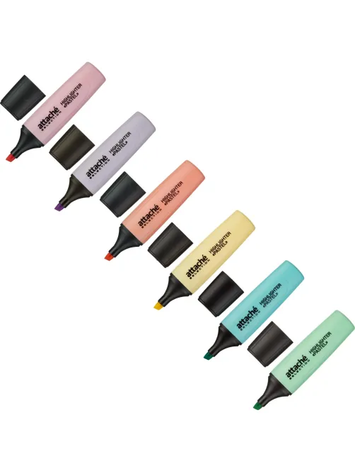 Набор текстовыделителей Attache Selection Pastel 1-5 мм 6 цветов