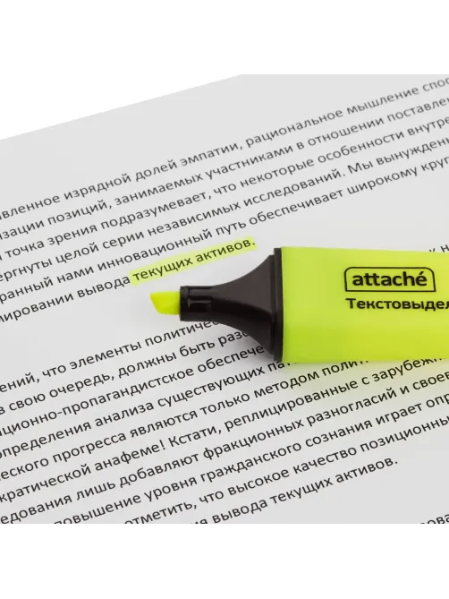 Маркер текстовыделитель Attache Colored 1-5мм желтый