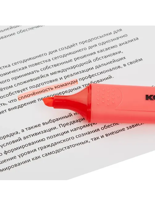 Набор текстовыделителей Kores BRIGHT LINER PLUS,ск нак,0,5-5мм,6цв
