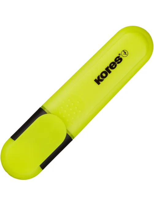 Маркер текстовыделитель Kores BRIGHT LINER PLUS, скош након, 0,5-5 мм, желт