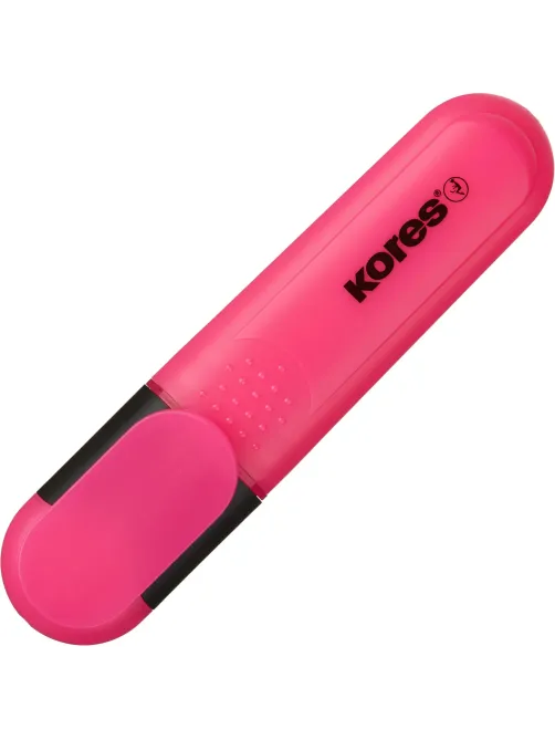 Маркер текстовыделитель Kores BRIGHT LINER PLUS, скош након, 0,5-5мм, розов