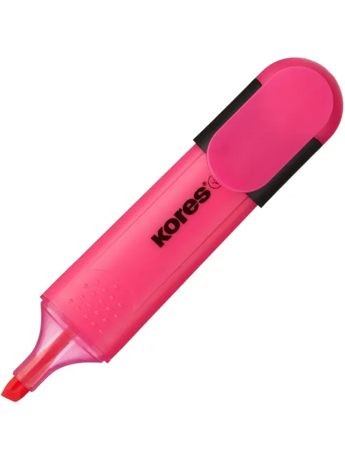 Маркер текстовыделитель Kores BRIGHT LINER PLUS, скош након, 0,5-5мм, розов
