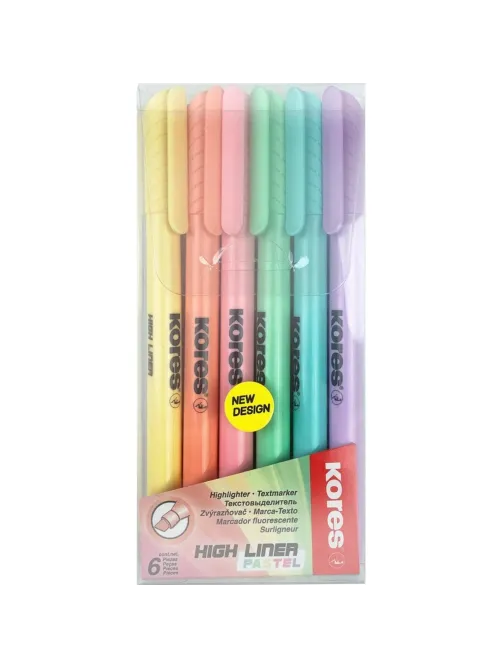 Набор текстовыделителей KORESHIGHLINER PASTEL6ц 1-4ммскош нак36246