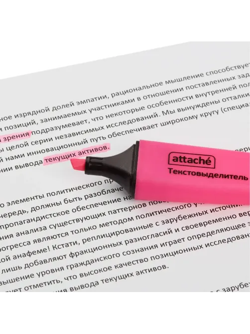 Маркер текстовыделитель Attache Colored 1-5мм розовый