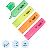 Набор текстовыделителей Deli ES622 Delight скошенный 1-5мм 4цв/наб. ассорт