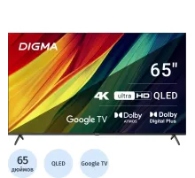 Телевизор Digma DM-LED65UQB31, QLED, смарт (Google TV)