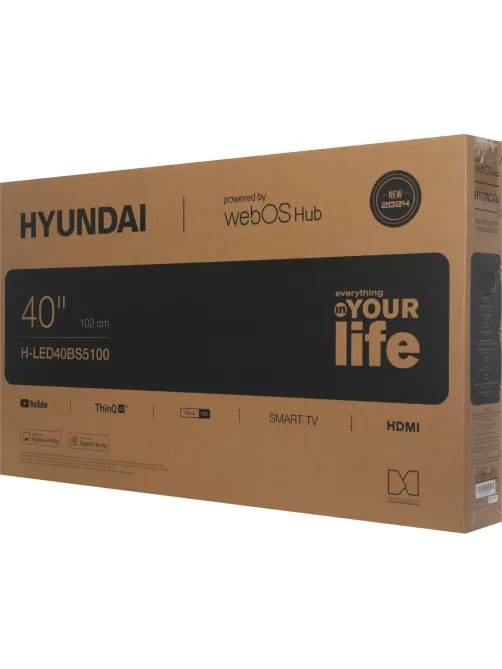Телевизор Hyundai H-LED40BS5100, FHD, смарт (WebOS)