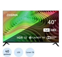 Телевизор Digma DM-LED40SBB36, FHD, смарт (Салют ТВ)