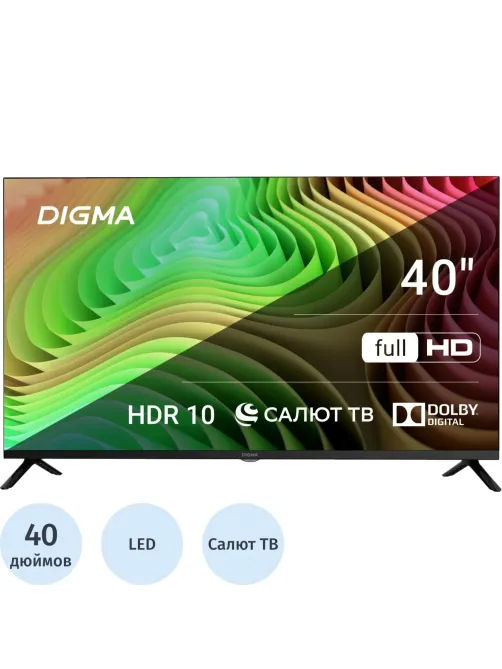 Телевизор Digma DM-LED40SBB36, FHD, смарт (Салют ТВ)