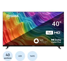 Телевизор Digma DM-LED40SBB33, FHD, смарт (Яндекс.ТВ)