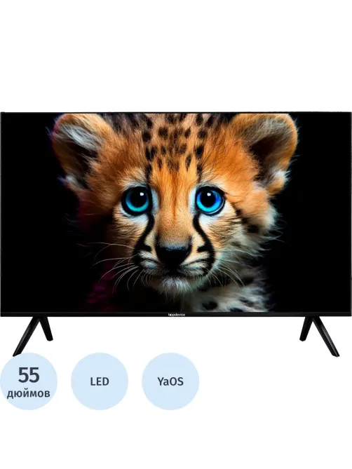 Телевизор Topdevice TDTV55ES13U_BK, UHD, смарт (WildRed)