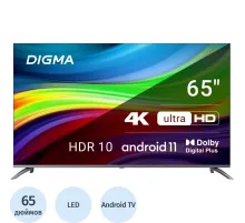 Телевизор Digma DM-LED65UBB41, смарт (Android TV)